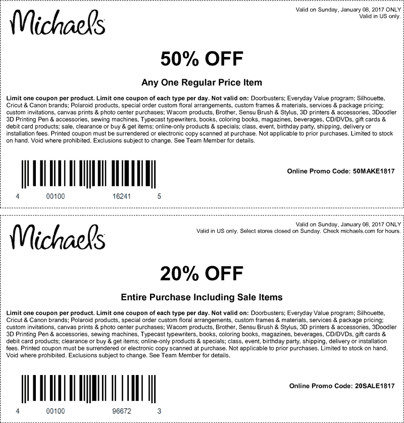 Michaels August 2020 Coupons and Promo Codes
