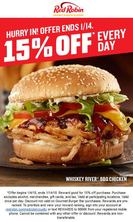 Red Robin coupons & promo code for [April 2024]