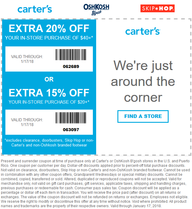 Carters coupons & promo code for [March 2024]