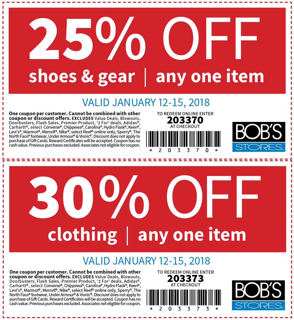 Bobs Stores Coupon April 2024 30% off a single item & more at Bobs Stores, or online via promo code 203373