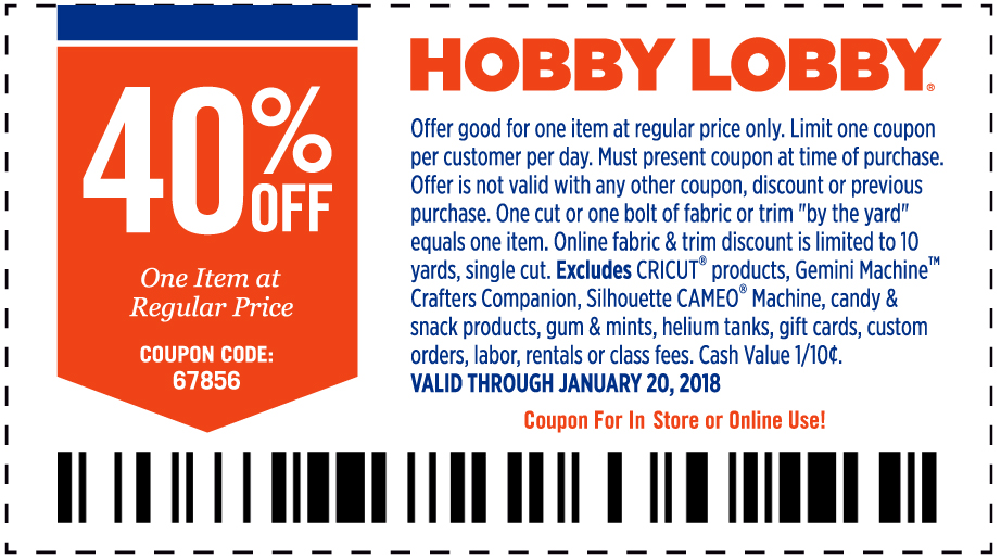 Hobby Lobby coupons & promo code for [March 2024]