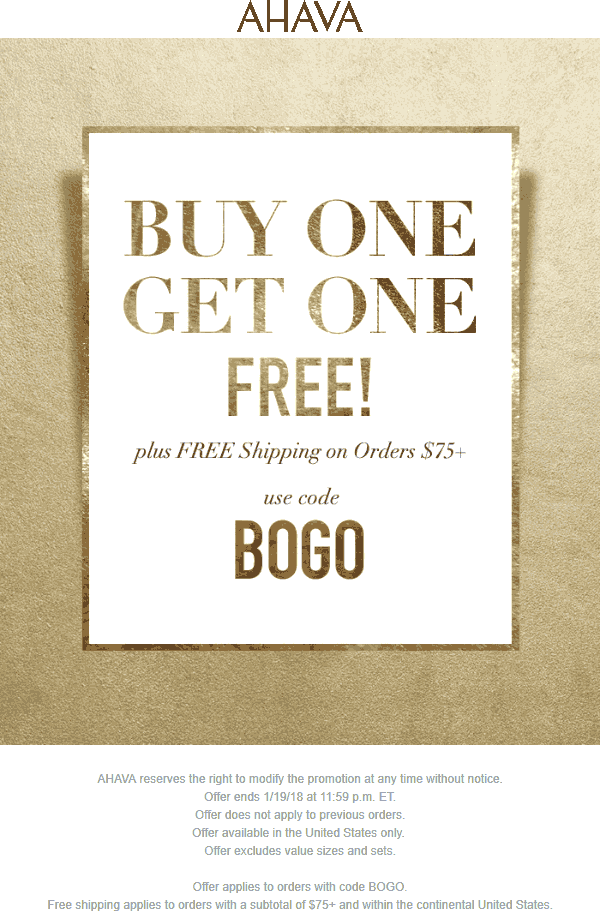 AHAVA May 2021 Coupons And Promo Codes 