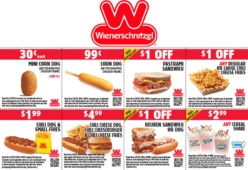 Wienerschnitzel Coupon April 2024 $2 chili dog + fries & more at Wienerschnitzel restaurants