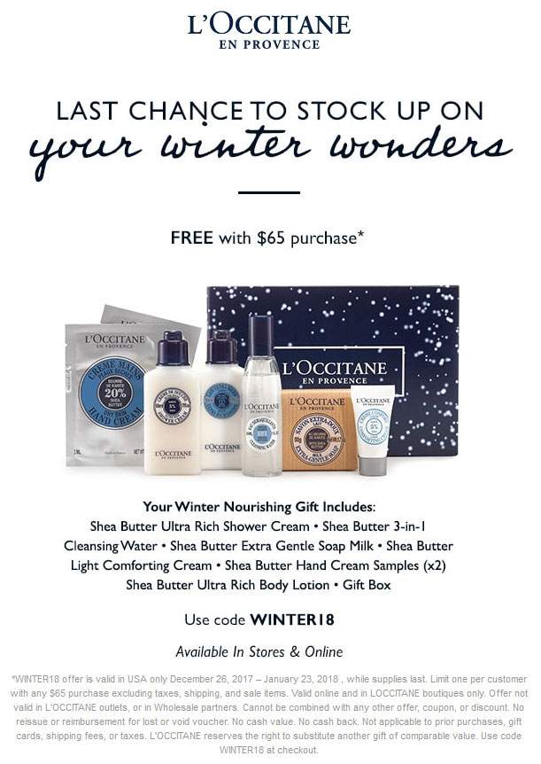 LOccitane coupons & promo code for [May 2024]