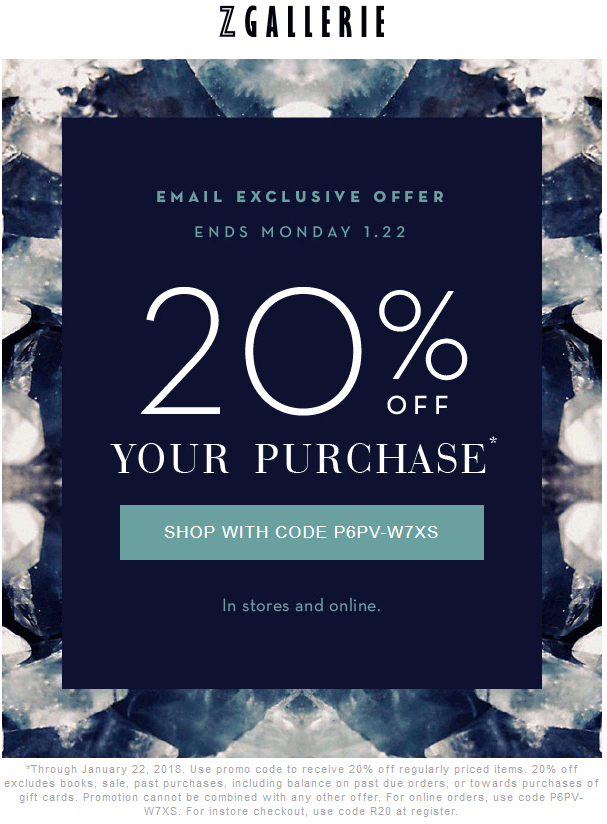 Z Gallerie coupons & promo code for [April 2024]