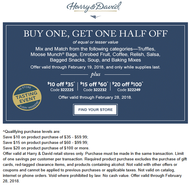 Harry & David Coupon March 2024 $10 off $35 & more at Harry & David