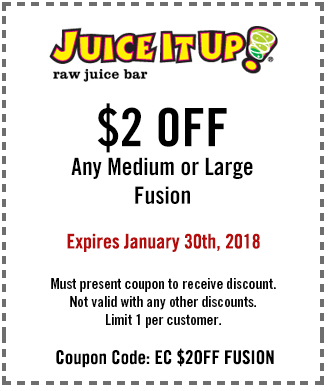 Juice It Up Coupon March 2024 $2 off a fusion at Juice It Up