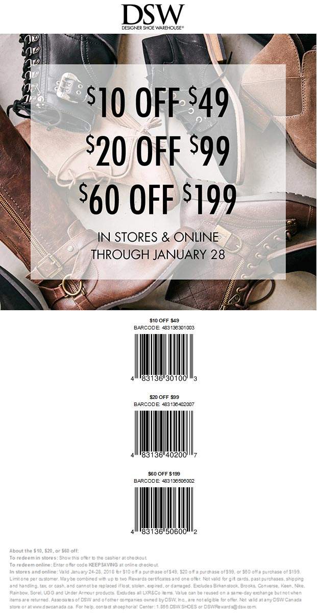 DSW Shoes November 2020 Coupons and 