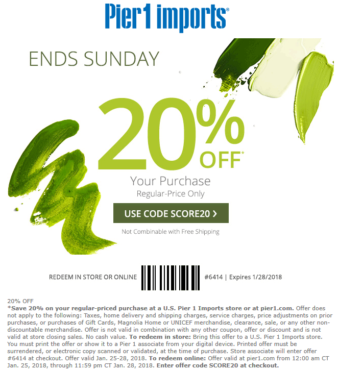 Pier 1 coupons & promo code for [October 2024]