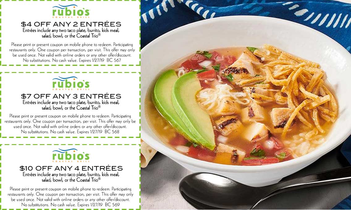 Rubios coupons & promo code for [June 2022]