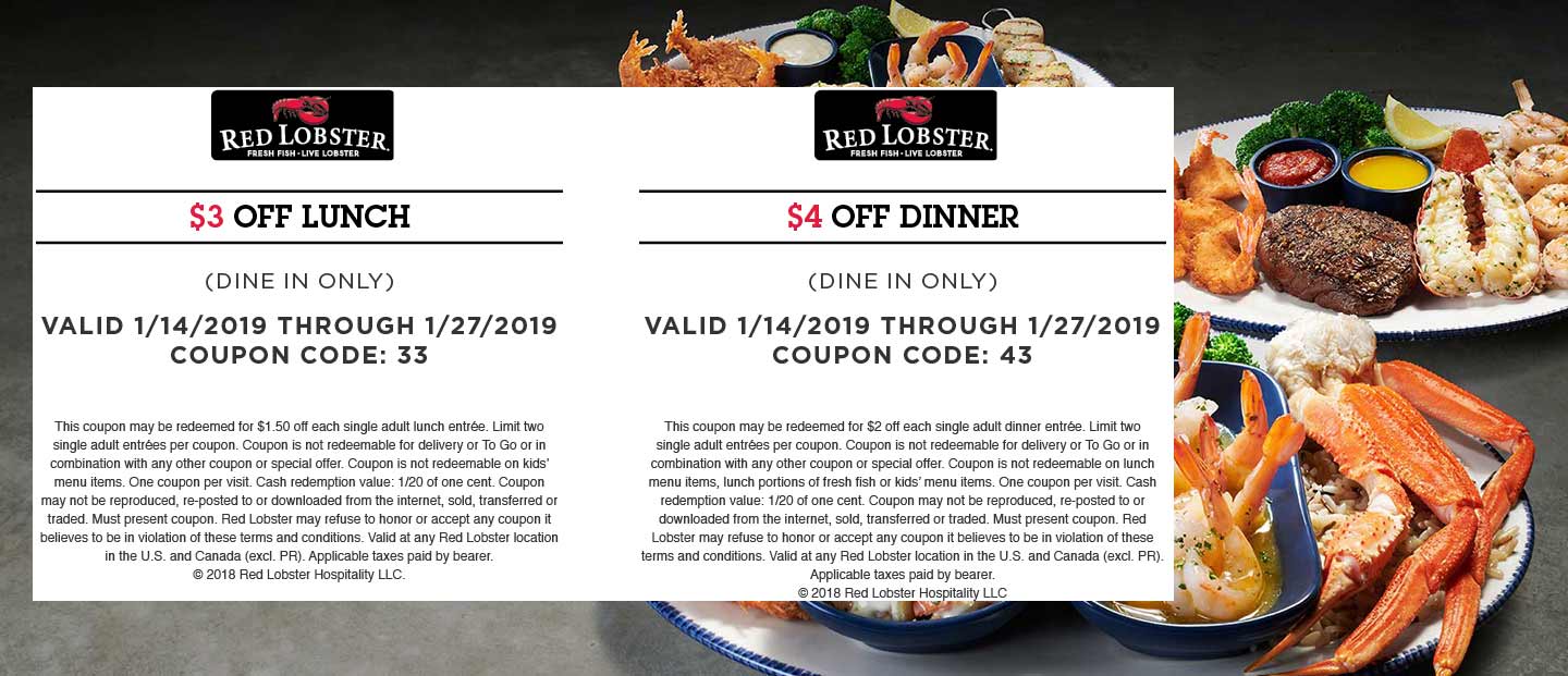 Red Lobster coupons & promo code for [September 2022]