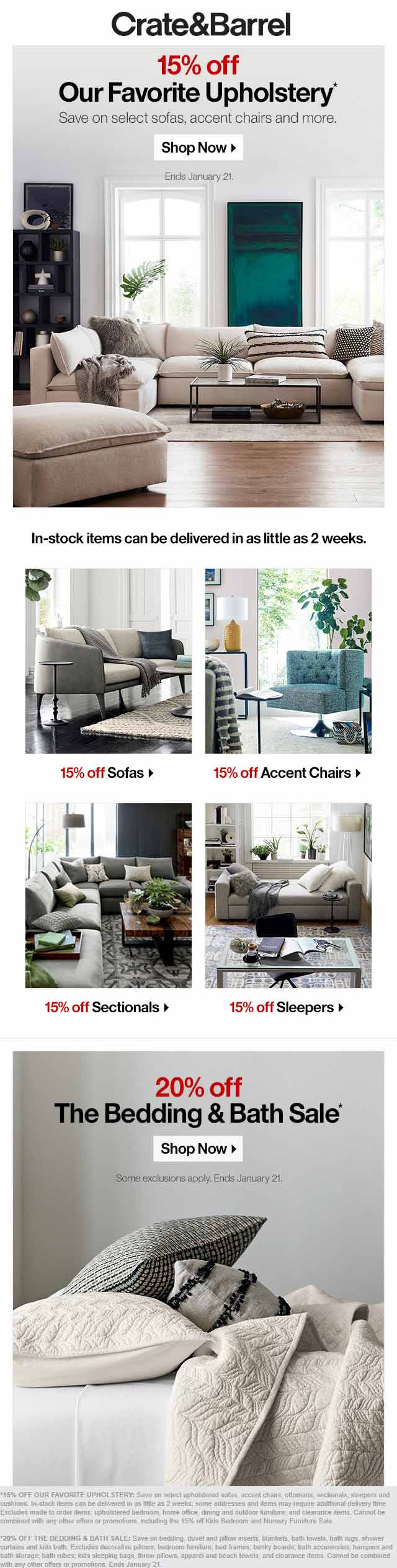 Crate & Barrel coupons & promo code for [October 2022]
