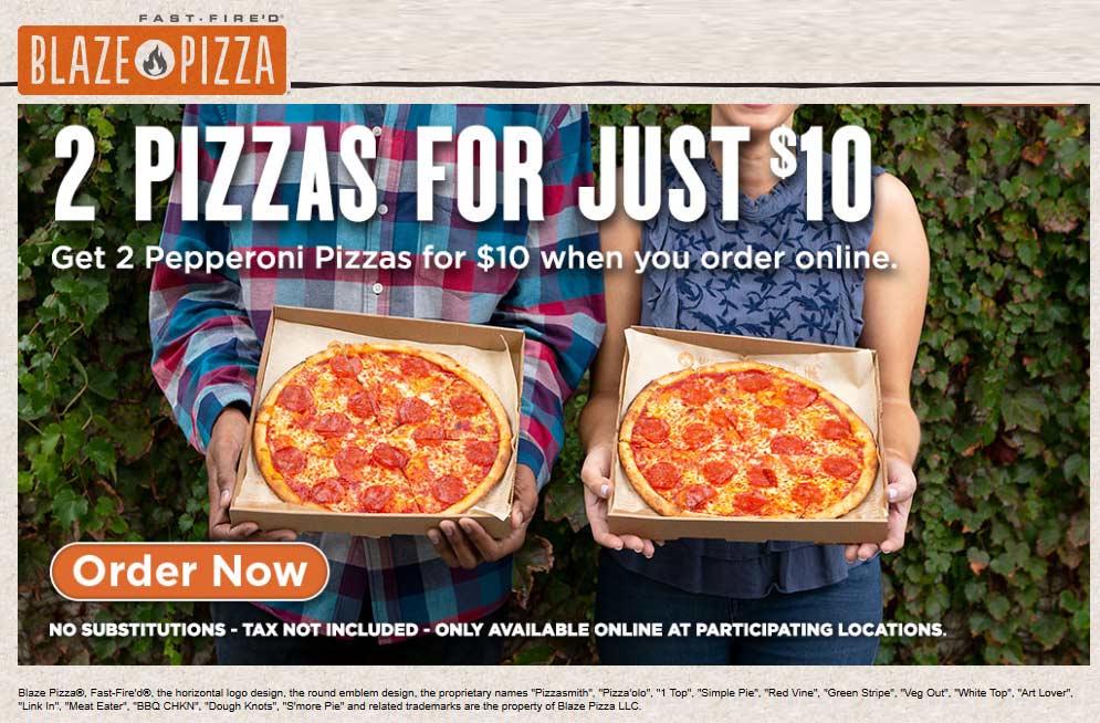 Blaze Pizza coupons & promo code for [January 2022]