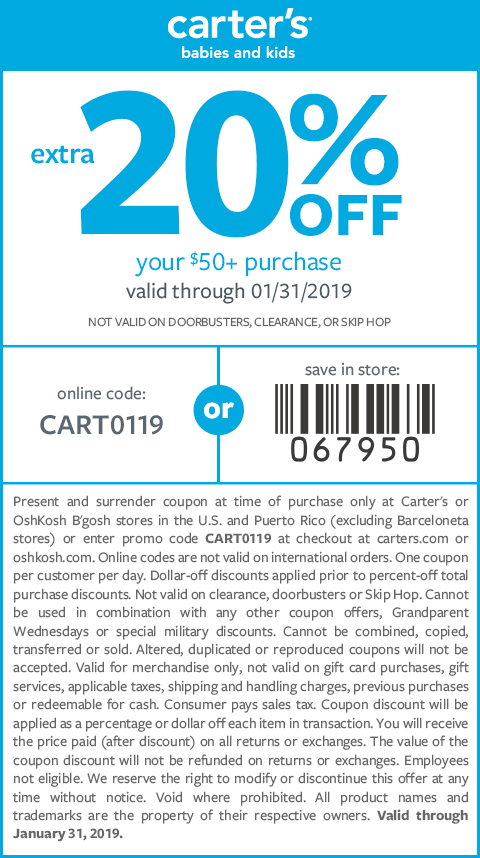 Carters coupons & promo code for [October 2022]