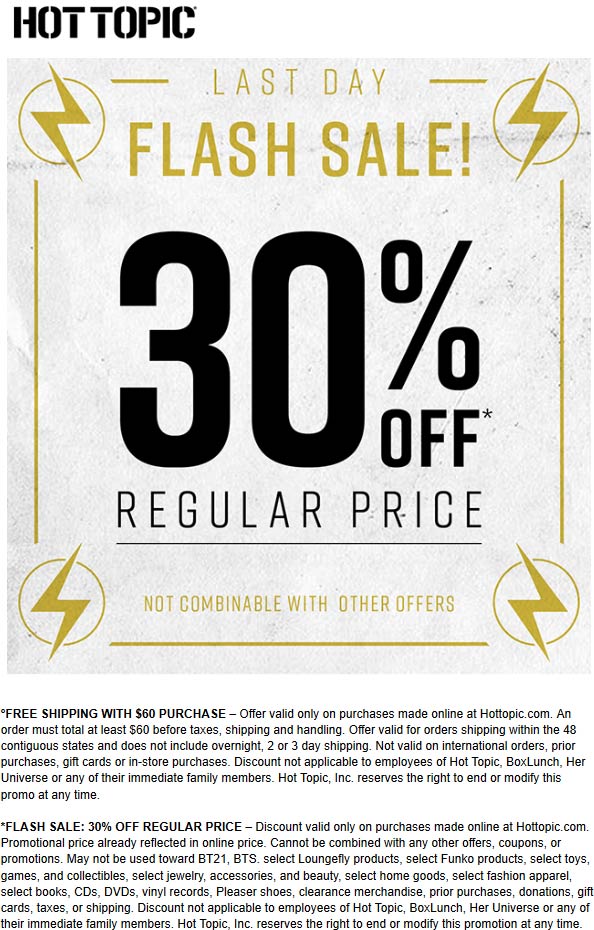 Hot Topic coupons & promo code for [September 2022]