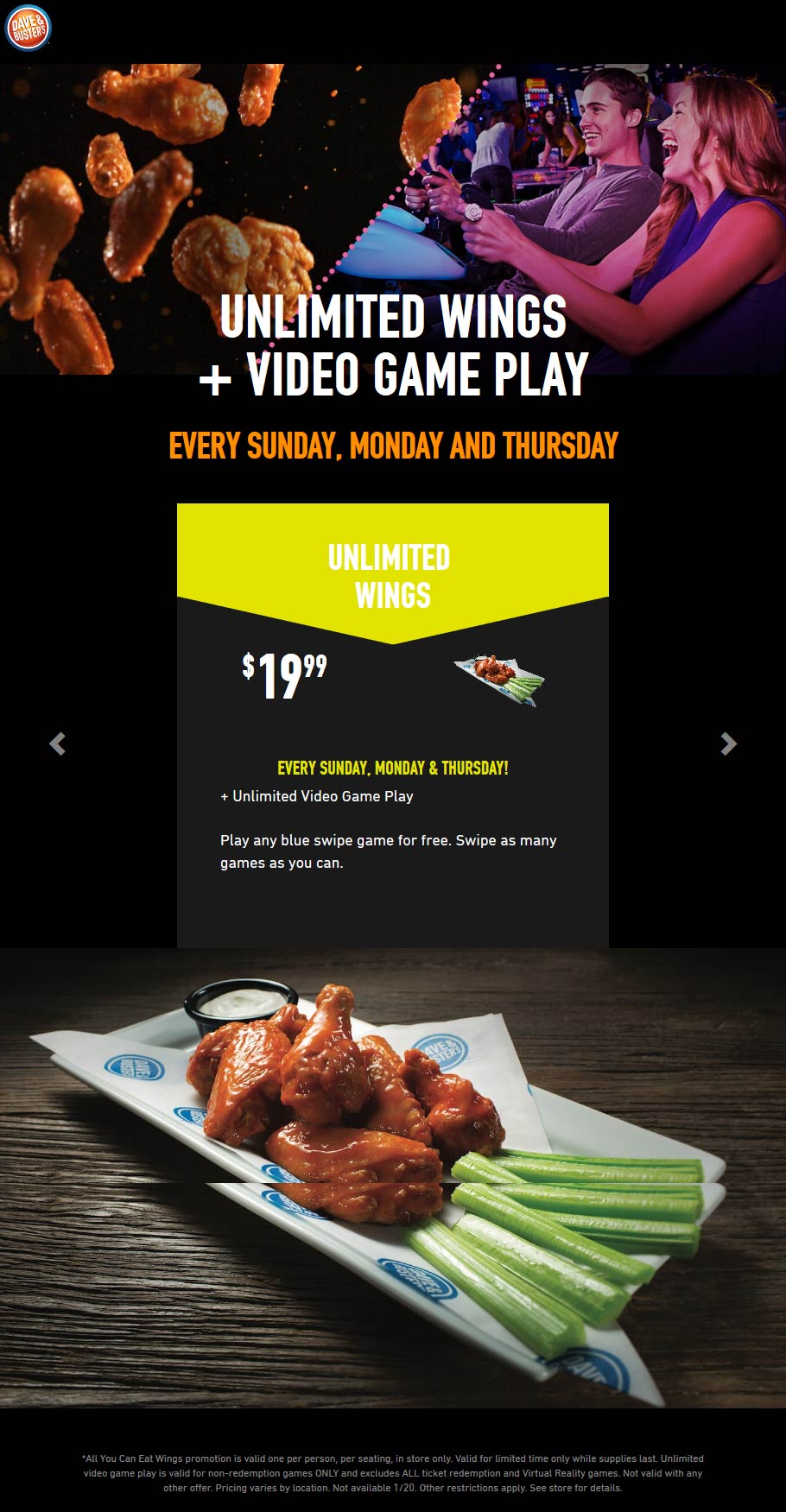 Dave & Busters coupons & promo code for July 2025