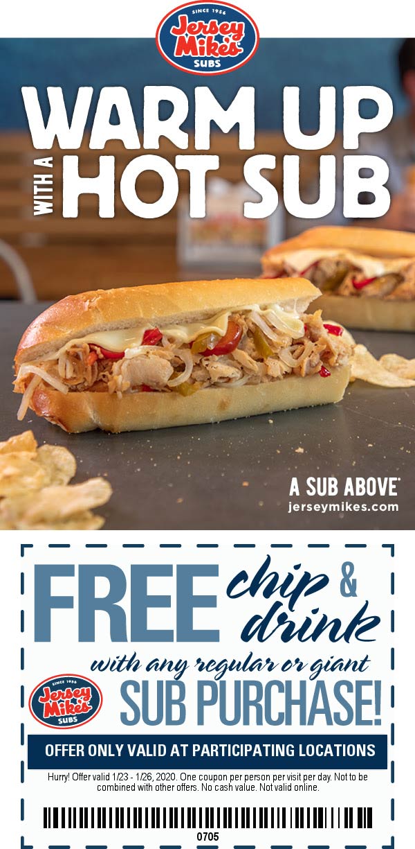 Jersey Mikes coupons & promo code for [May 2022]
