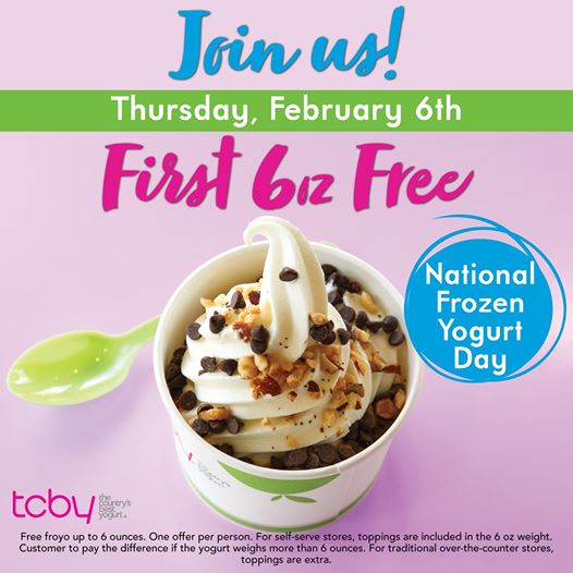 TCBY coupons & promo code for July 2025