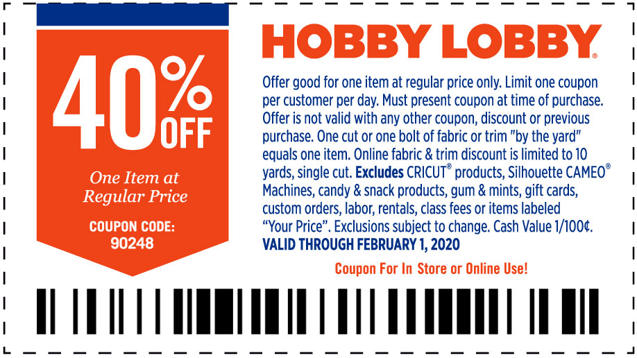 Hobby Lobby coupons & promo code for [December 2022]