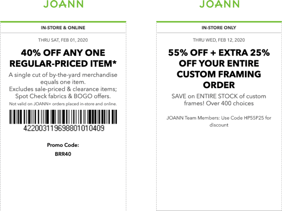 Joann coupons & promo code for July 2025