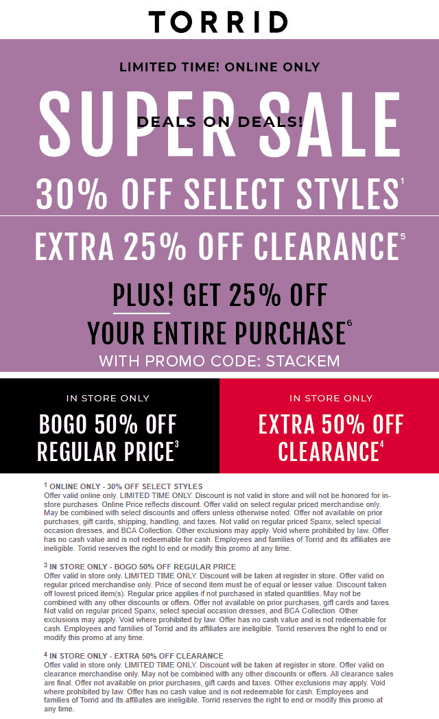 Torrid coupons & promo code for July 2025