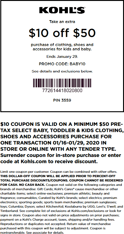 Kohls coupons & promo code for July 2025
