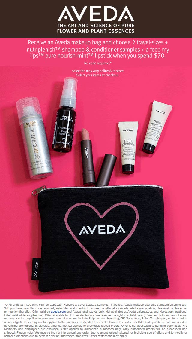 Aveda coupons & promo code for July 2025