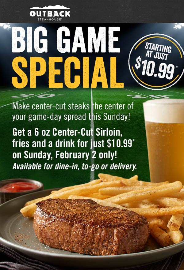 Outback Steakhouse coupons & promo code for July 2025