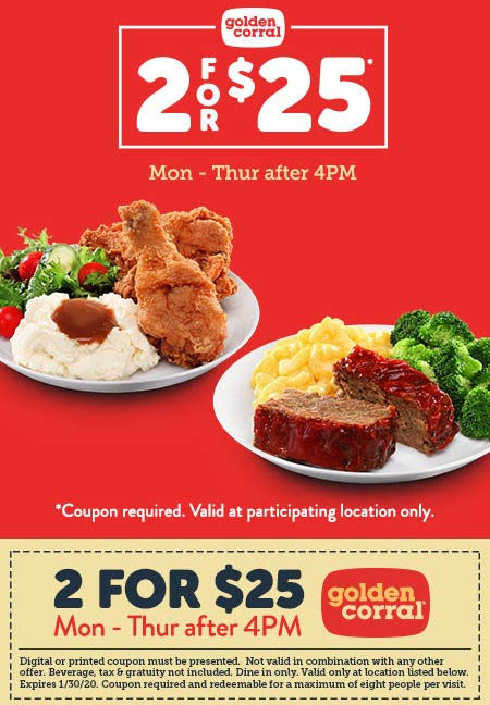 Golden Corral coupons & promo code for [October 2022]