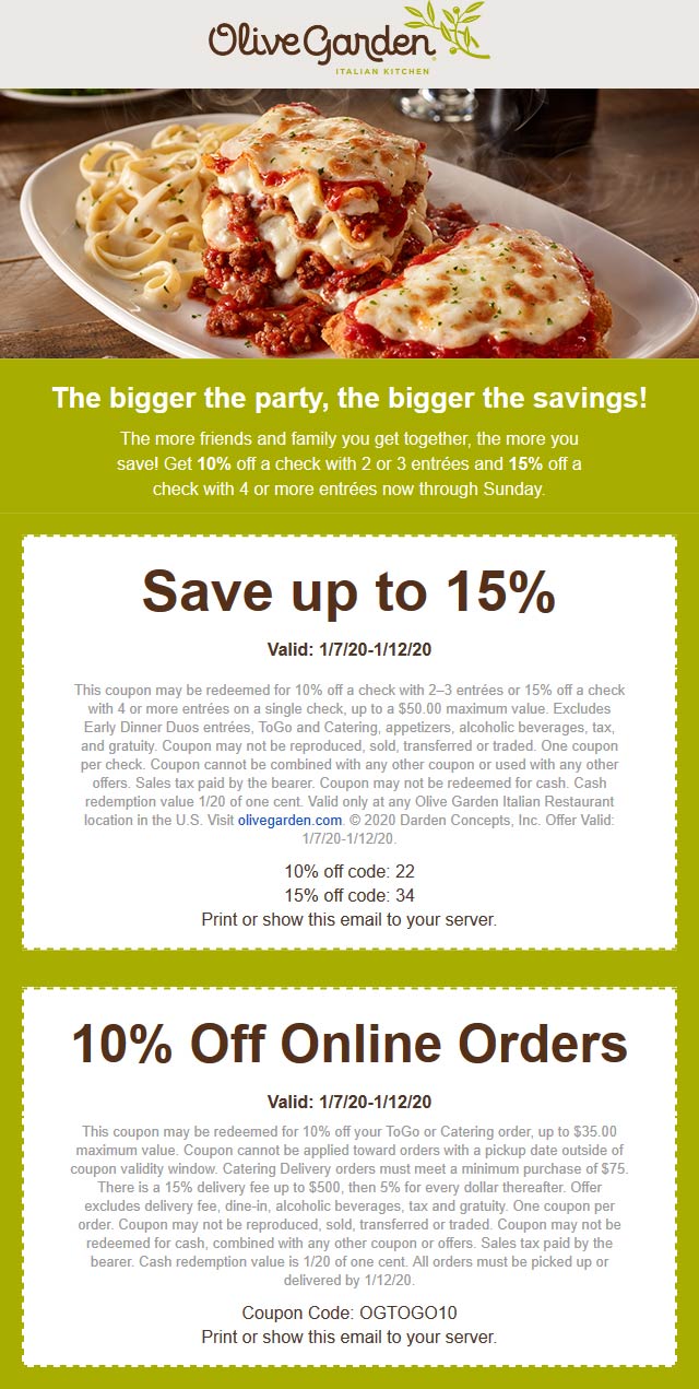 Olive Garden Online Coupon June 2021 Lawofallabove abigel