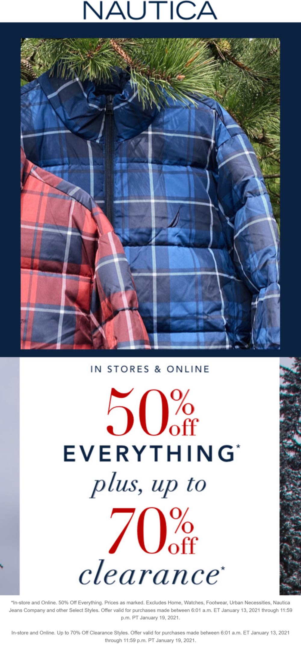 Nautica stores Coupon  50% off everything & more at Nautica, ditto online #nautica 