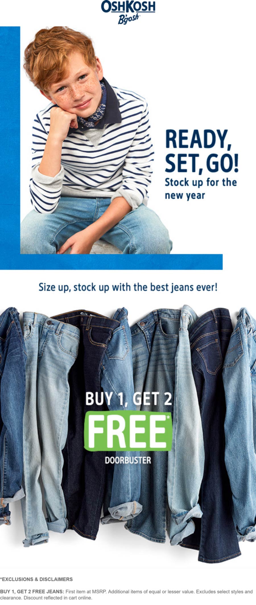 OshKosh Bgosh stores Coupon  3-for-1 on jeans & 20% off sale items at OshKosh Bgosh #oshkoshbgosh 