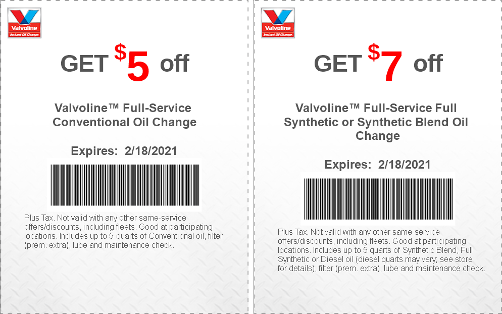 Valvoline stores Coupon  $5-$7 off an oil change at Valvoline #valvoline 