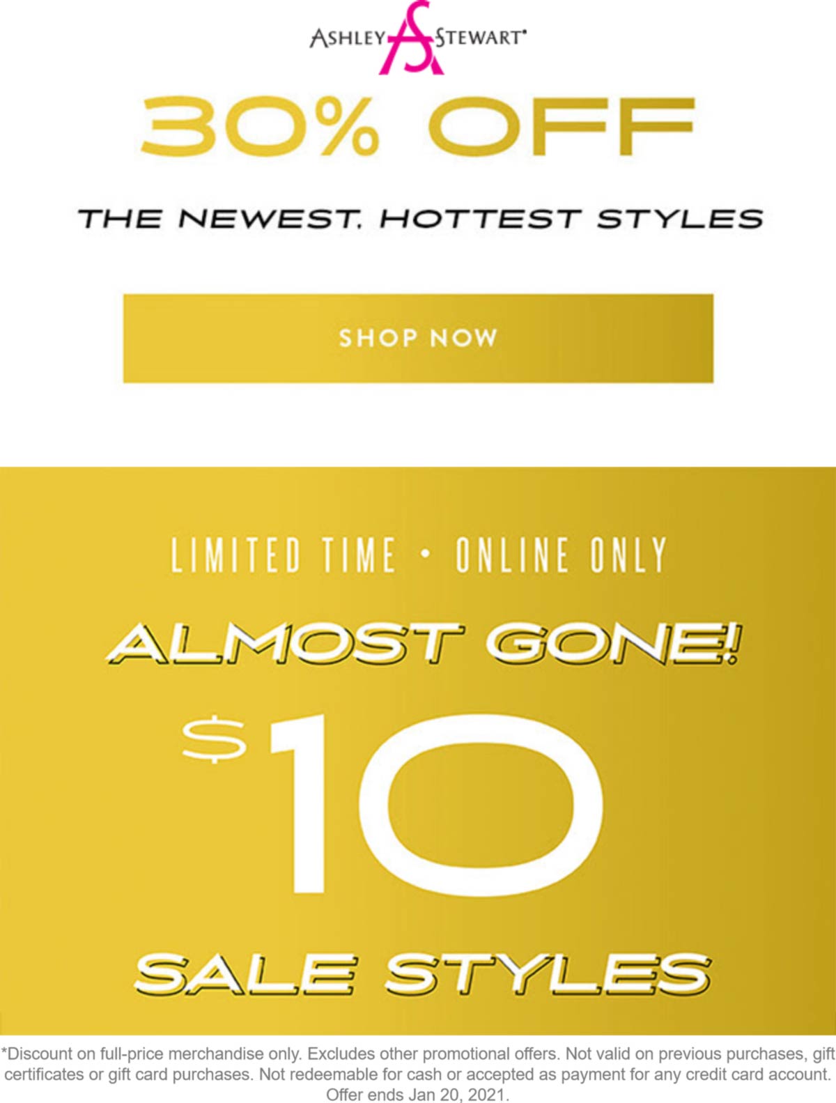 Ashley Stewart stores Coupon  30% off online today at Ashley Stewart #ashleystewart 
