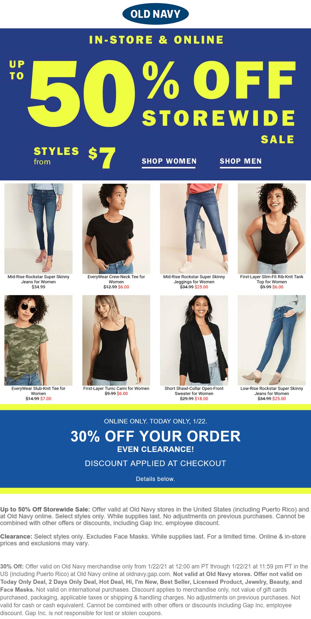 Old Navy stores Coupon  30% off everything & more today online at Old Navy #oldnavy 