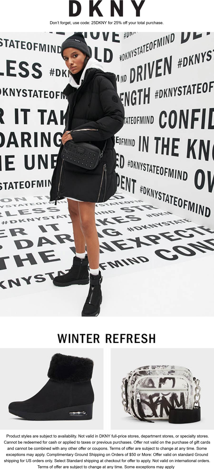 25 off at DKNY via promo code 25DKNY dkny The Coupons App®