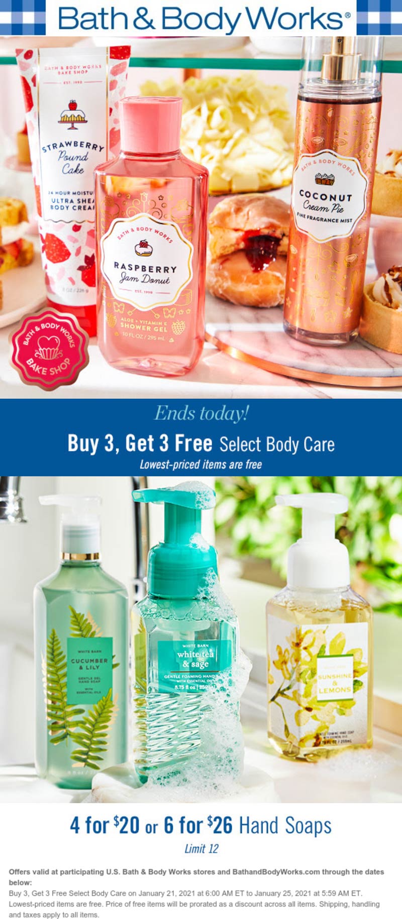 Bath & Body Works stores Coupon  6-for-3 on body care today at Bath & Body Works #bathbodyworks 