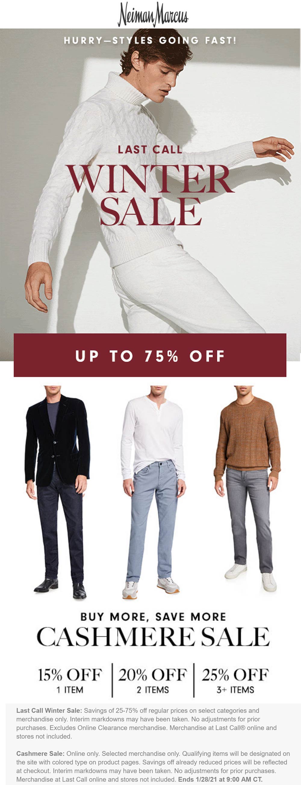 Neiman Marcus stores Coupon  25-75% off winter & more at Neiman Marcus #neimanmarcus 