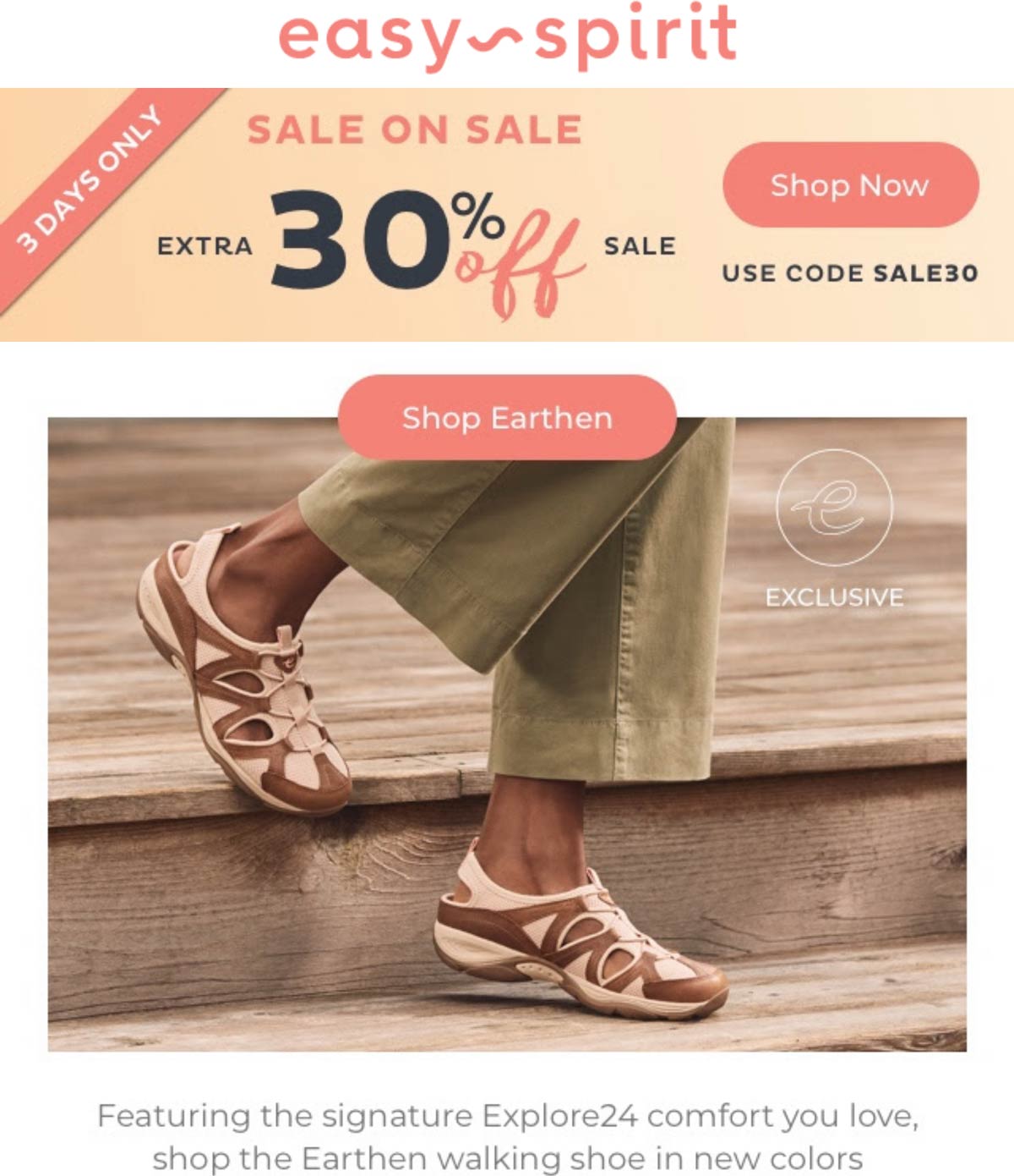 Easy Spirit stores Coupon  Extra 30% off shoes at Easy Spirit via promo code SALE30 #easyspirit 