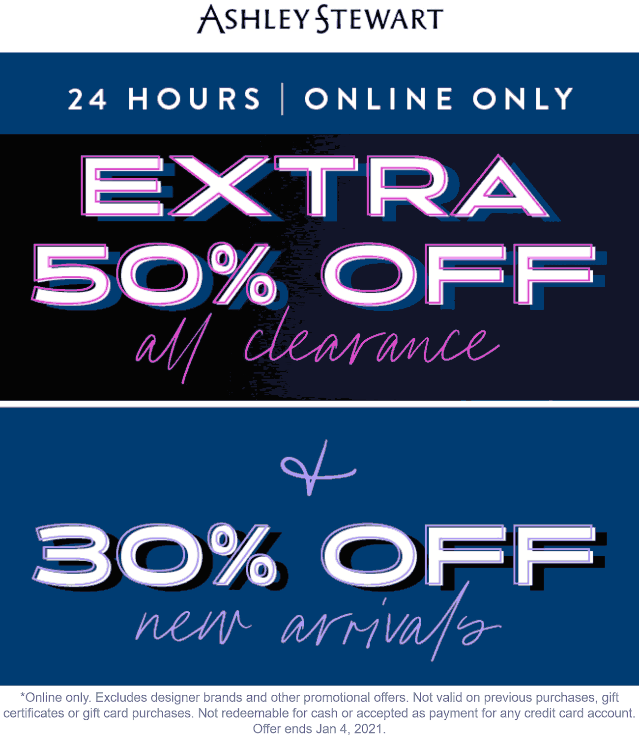 Ashley Stewart stores Coupon  30% off new arrivals & 50% off clearance online today at Ashley Stewart #ashleystewart 