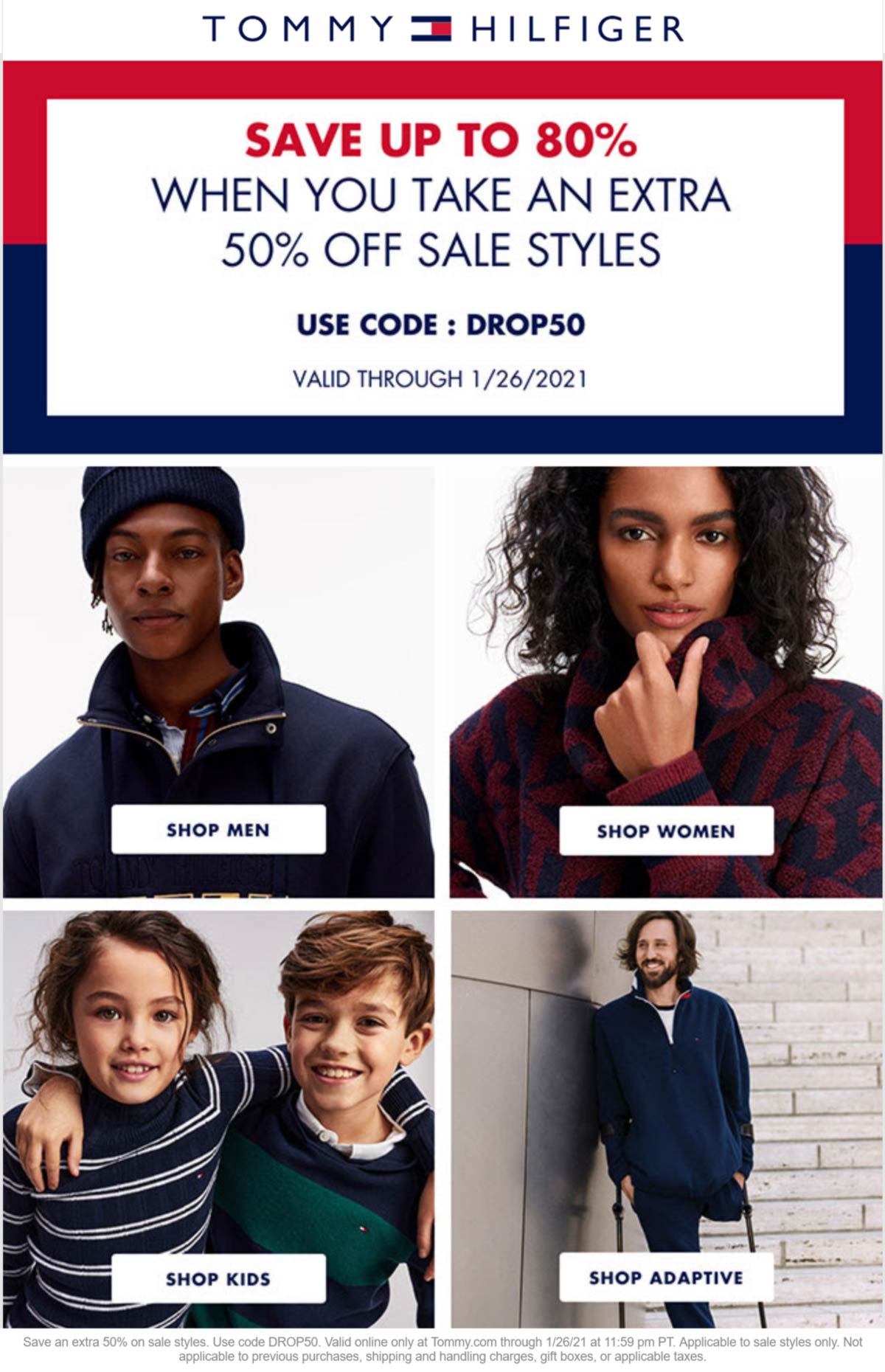 Tommy Hilfiger stores Coupon  Extra 50% off sale styles at Tommy Hilfiger via promo code DROP50 #tommyhilfiger 