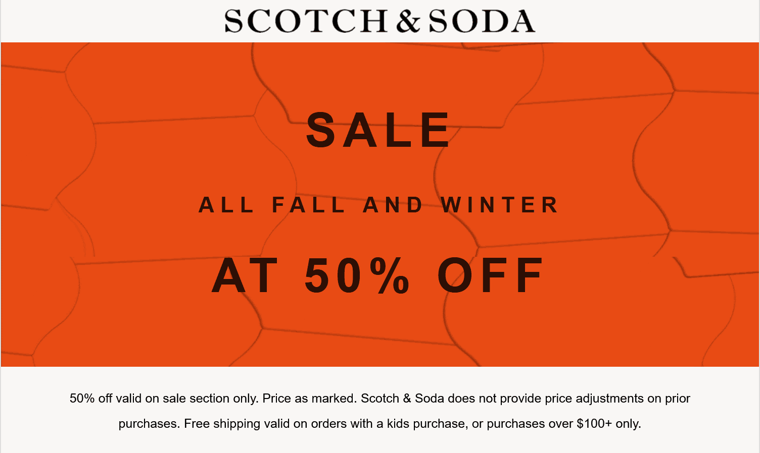 Scotch & Soda restaurants Coupon  50% off all fall and winter at Scotch & Soda #scotchsoda 
