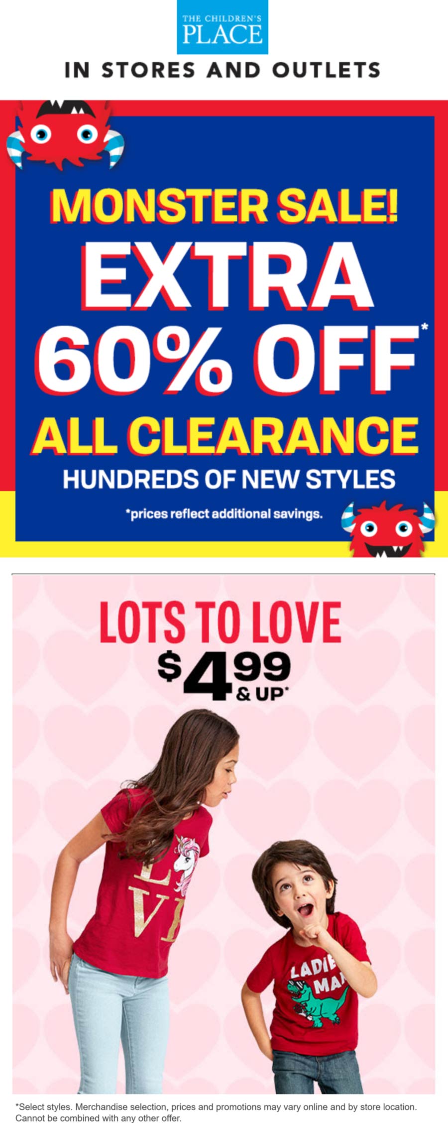 Extra 60 Off Clearance At The Childrens Place thechildrensplace The Extra 60 Off Clearance At The Childrens Place thechildrensplace The