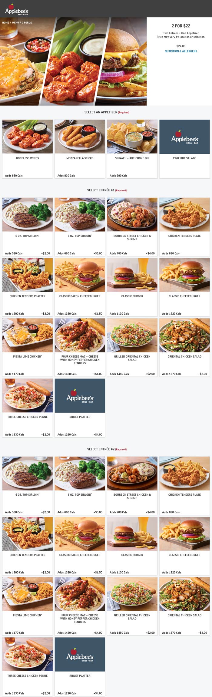 Applebees restaurants Coupon  Appetizer + 2 entrees = $22 at Applebees #applebees 