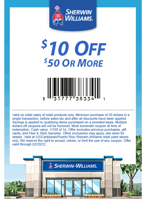 Sherwin Williams coupons & promo code for [January 2022]