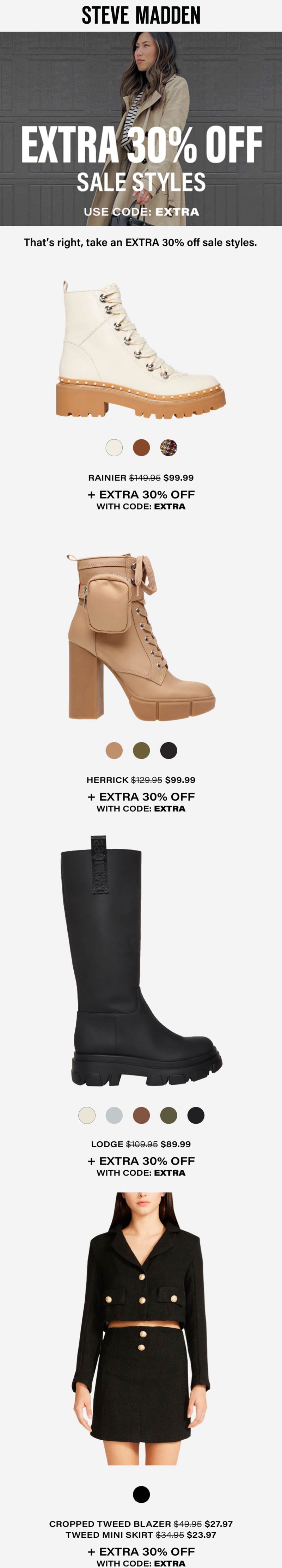 Steve Madden coupons & promo code for [August 2022]