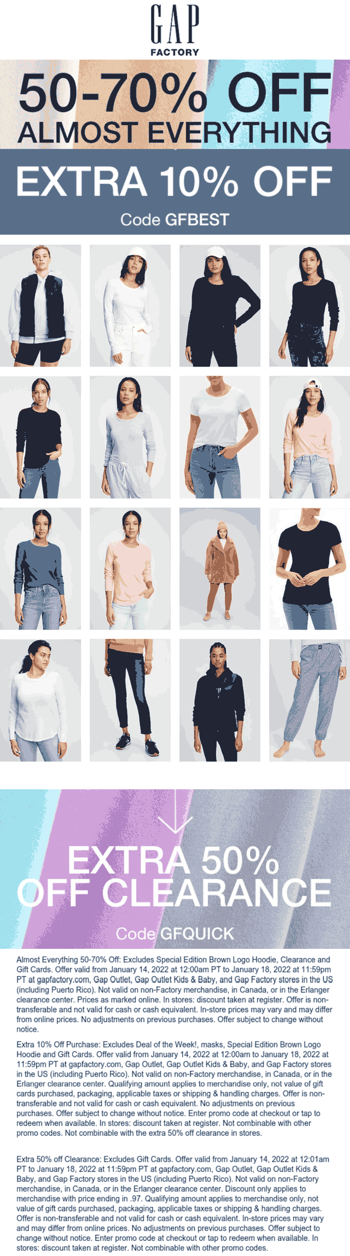 Gap Factory coupons & promo code for [December 2022]