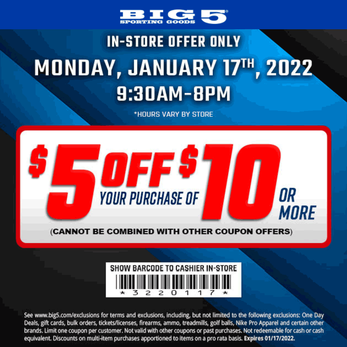 Big 5 coupons & promo code for [December 2022]