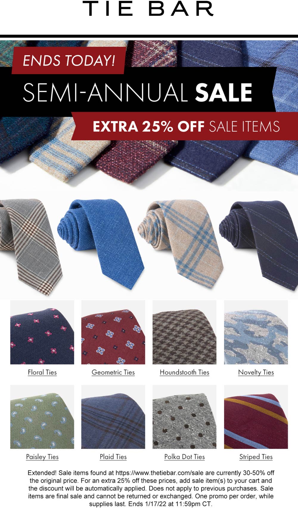 Tie Bar restaurants Coupon  Extra 25% off sale items today at Tie Bar #tiebar 