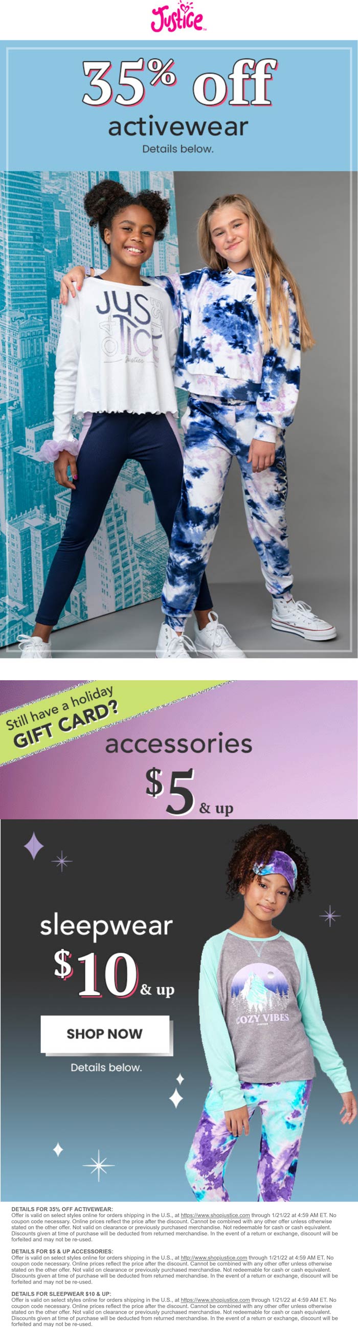 Justice stores Coupon  35% off activewear at Justice #justice 